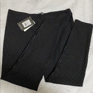 Who What Wear Blk/Wht Stripe Dress Pant 16W Ankle